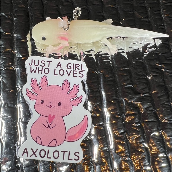 GIRL Axolotl Crazy Trending WaterProof Single Decor Accent Sticker - Picture 4 of 5